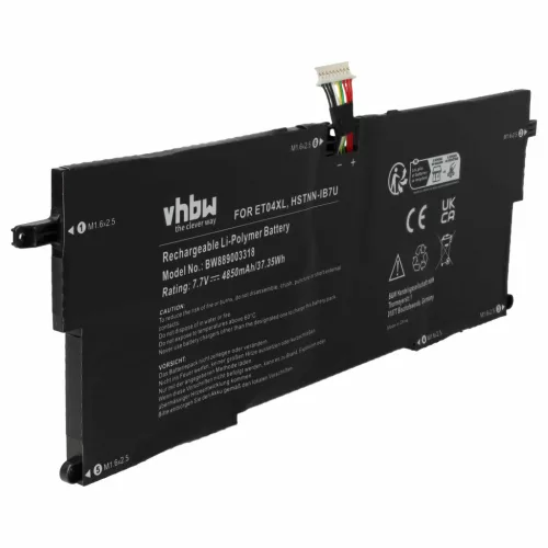 VHBW Notebook Akku ET04049XL, 915030-171, ET04XL, 915191-855, 915030-1C1 - 4850 mAh 7,7 V Li-Polymer