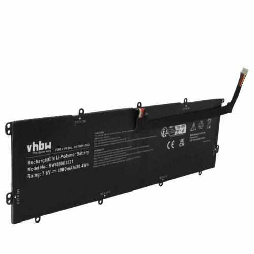 VHBW Laptop Battery 776621-001, 775624-121, 775624-1C1, 776621-006 - 4000 mAh 7.6 V Li-polymer
