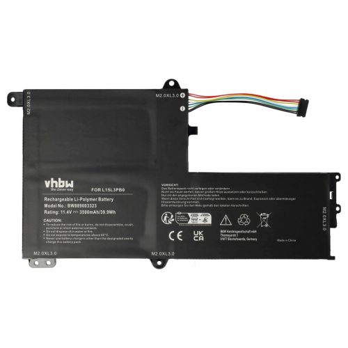 VHBW Notebook-Akku B102297-0004, L15M3PB0, 5B10K84638, L15C3PB1 - 3500 mAh 11,4 V Li-Polymer