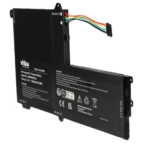 VHBW Notebook-Akku B102297-0004, L15M3PB0, 5B10K84638, L15C3PB1 - 3500 mAh 11,4 V Li-Polymer