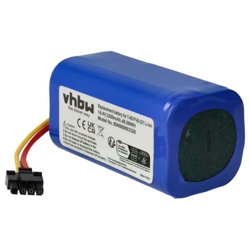 VHBW Akkumulátor Proscenic T-4S1P-B-U21, INR18650-M30-4S1P - 3200 mAh-hoz, 14,4 V, Li-Ion