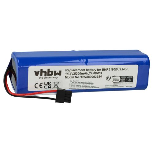 VHBW Battery for Xiaomi P2150-4S2P-MMBK - 5200 mAh, 14.4 V, Li-Ion