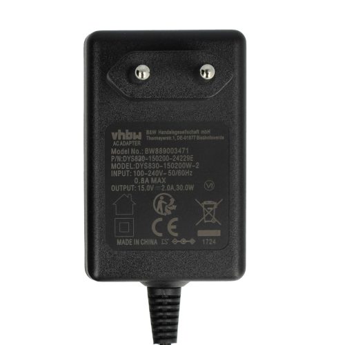 VHBW Hálózati adapter Anker, ION Audio Cornerstone, Maschine, Traktor pedálokhoz - 15 V / 2,0 A