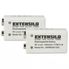 VHBW 9V Blockakku Daitem BATV13 - 1000 mAh 9 V Li-Ion