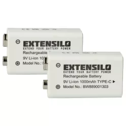 VHBW 9V Blockakku Daitem BATV13 - 1000 mAh 9 V Li-Ion