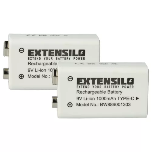 VHBW 9V Blockakku Daitem BATV13 - 1000 mAh 9 V Li-Ion