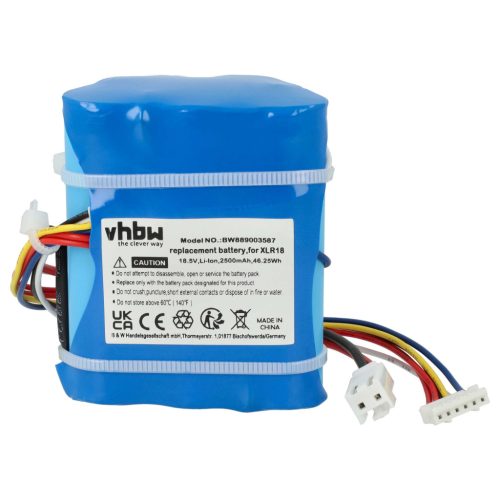 VHBW Battery for DeLonghi XLR18 - 2500 mAh, 18.5 V, Li-Ion