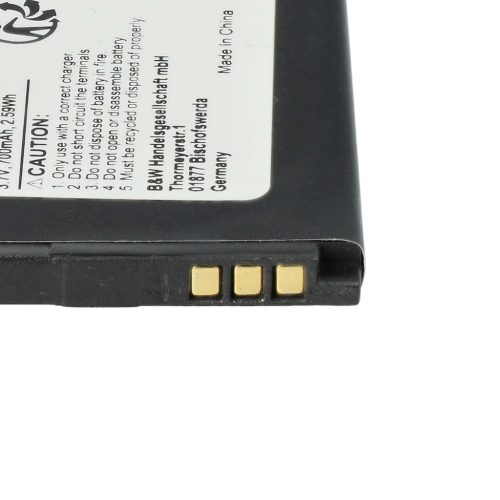 VHBW Senioren Mobiltelefon Akku Bea-Fon SL250 Ersatz - 700 mAh 3,7 V Li-Ion