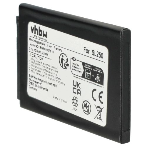 VHBW Senioren Mobiltelefon Akku Bea-Fon SL250 Ersatz - 700 mAh 3,7 V Li-Ion