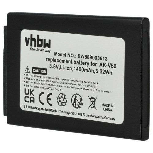 VHBW Mobile Phone Battery Emporia AK-V50-4G - 1400 mAh 3.8 V Li-Ion - Smartphone Battery
