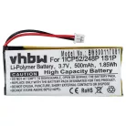 VHBW Kabelloser Kopfhörer Akku 1ICP52/248P 1S1P - 500 mAh 3,7 V Li-Polymer