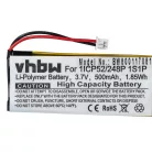 VHBW Kabelloser Kopfhörer Akku 1ICP52/248P 1S1P - 500 mAh 3,7 V Li-Polymer