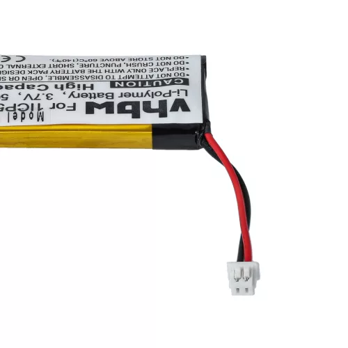VHBW Kabelloser Kopfhörer Akku 1ICP52/248P 1S1P - 500 mAh 3,7 V Li-Polymer