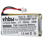 VHBW Kabelloser Kopfhörer Akku 1ICP52/248P 1S1P - 500 mAh 3,7 V Li-Polymer