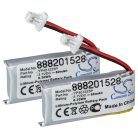 VHBW Vezeték nélküli headset akkumulátor YP401225P - 80 mAh 3,7 V Li-polimer