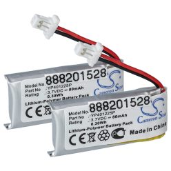   VHBW Vezeték nélküli headset akkumulátor YP401225P - 80 mAh 3,7 V Li-polimer