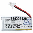 VHBW Vezeték nélküli headset akkumulátor YP401225P - 80 mAh 3,7 V Li-polimer