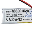 VHBW Vezeték nélküli headset akkumulátor YP401225P - 80 mAh 3,7 V Li-polimer