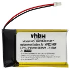 VHBW Wireless Headset Battery YP802542P - 650 mAh 3.7 V Li-polymer