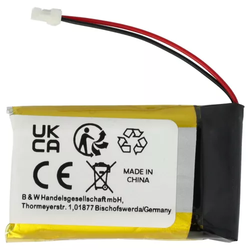 VHBW Wireless Headset Battery YP802542P - 650 mAh 3.7 V Li-polymer