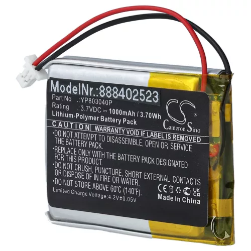 VHBW Videokamera Akku YP803040P Ersatz - 1000 mAh 3,7 V Li-Polymer