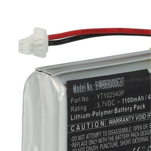 VHBW Kabelloses Kopfhörer Akku YT102540P - 1100 mAh 3,7 V Li-Polymer