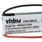 VHBW GPS Akku 09D29, H452050, BAT00008 - 400 mAh 3,7 V Li-Polymer