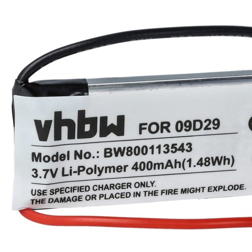 VHBW GPS Akku 09D29, H452050, BAT00008 - 400 mAh 3,7 V Li-Polymer