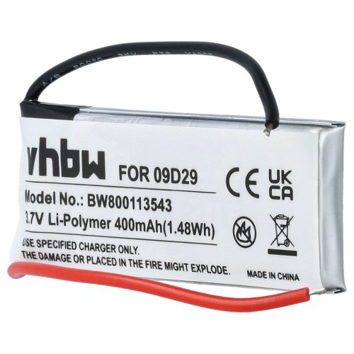 VHBW GPS Akku 09D29, H452050, BAT00008 - 400 mAh 3,7 V Li-Polymer