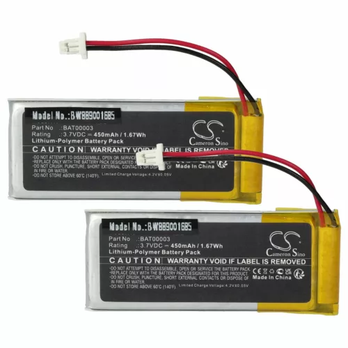 VHBW Wireless Headphone Battery BAT00003 - 450 mAh 3.7 V Li-polymer