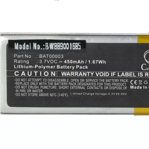 VHBW Wireless Headphone Battery BAT00003 - 450 mAh 3.7 V Li-polymer