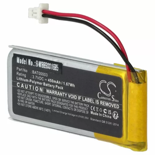 VHBW Wireless Headphone Battery BAT00003 - 450 mAh 3.7 V Li-polymer
