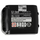 VHBW Electric Tool Battery Makita BL1415G, BL1413G, 196375-4, BL1411G - 4000 mAh 14.4 V Li-Ion