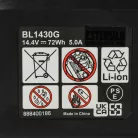 VHBW Elektromos szerszám akkumulátor Makita BL1415G, BL1413G, 196375-4, BL1411G - 5000 mAh 14,4 V Li-Ion