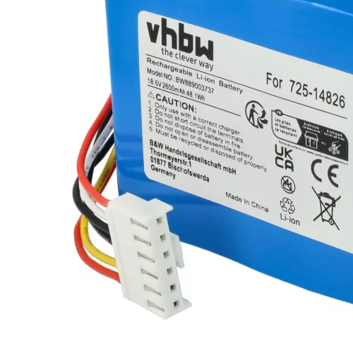 VHBW Cub Cadet Lawn Mower Battery 725-14826, 725-14827, 725-18426 - 2600 mAh 18.5 V Li-Ion
