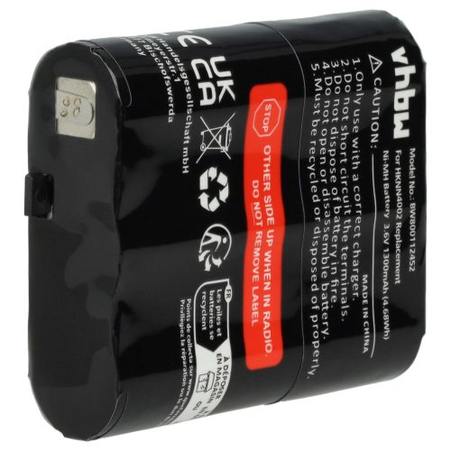 VHBW Radio Battery Motorola FRS-4002A, HKNN4002B, HKNN4002A, 56315, 4002A - 1300 mAh 3.6 V NiMH