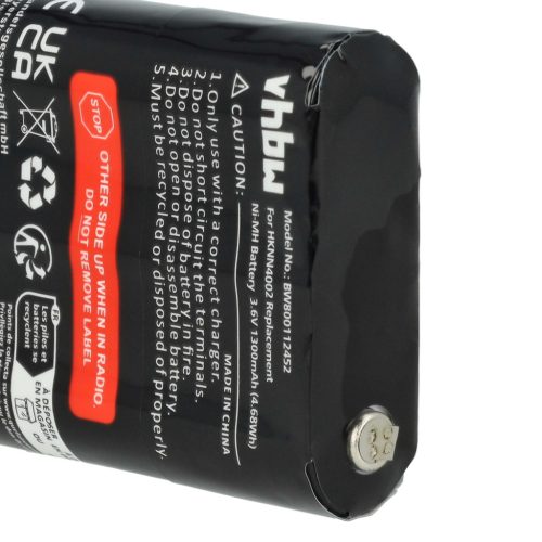 VHBW Radio Battery Motorola FRS-4002A, HKNN4002B, HKNN4002A, 56315, 4002A - 1300 mAh 3.6 V NiMH