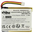 VHBW GlobalSat H553438 Smartwatch Battery - 750 mAh 3.7 V Li-polymer