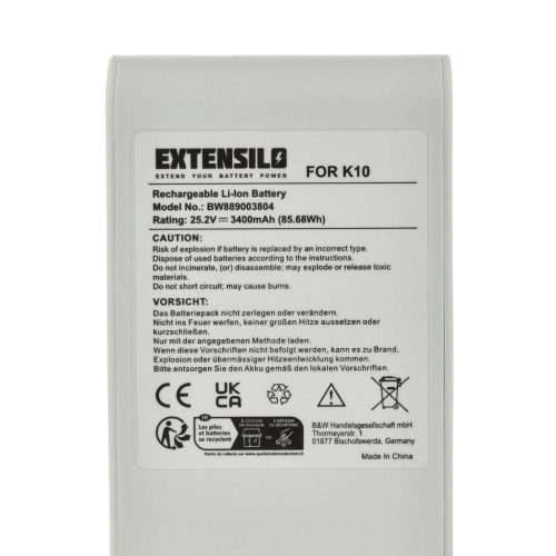 VHBW Akku anstelle Xiaomi MJWXCQ04ZM - 3400 mAh 25,2 V Li-Ion