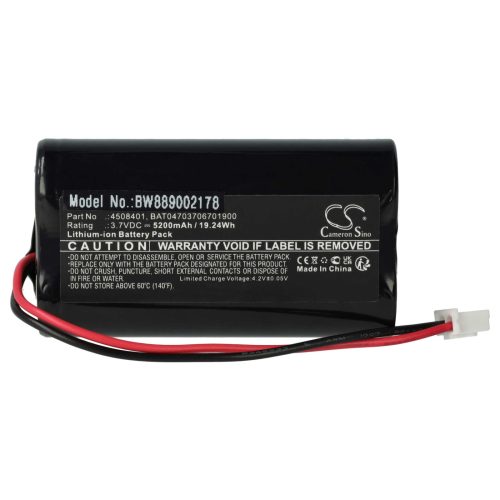 VHBW Battery BAT04703706701900, 4508401 - 5200 mAh 3.7 V Li-Ion