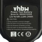 VHBW Electric Power Tool Battery for ELU EZWA60, EZWA49 and Rems 571510 Devices - 12V, NiMH, 2000mAh