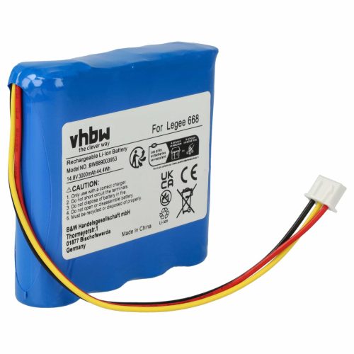 VHBW Akku Hobot HB668P108 - 3000 mAh 14,8 V Li-Ion