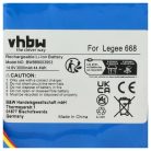 VHBW Akku Hobot HB668P108 - 3000 mAh 14,8 V Li-Ion