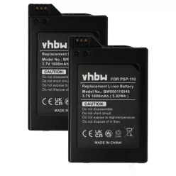   VHBW Game Console Battery PSP-110, PSP-280G - 1600 mAh 3.7 V Li-Ion