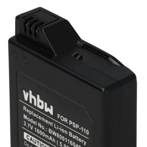 VHBW Game Console Battery PSP-110, PSP-280G - 1600 mAh 3.7 V Li-Ion