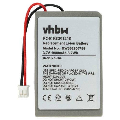 VHBW Gamer Joypad Akkumulátor KCR1410, LIP1522 - 1000 mAh 3,7 V Li-Ion