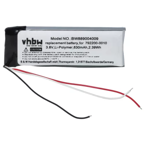VHBW Drahtloser Kopfhörer Akku Bose 792200-0010 - 630 mAh 3,8 V Li-Ion