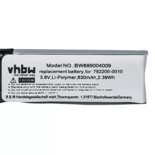 VHBW Drahtloser Kopfhörer Akku Bose 792200-0010 - 630 mAh 3,8 V Li-Ion