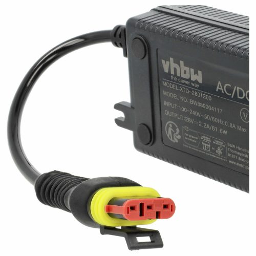 VHBW Hálózati adapter Husqvarna 5867553-01, 5904423-01, 5803807-01 fűnyíró robot töltőállomáshoz - 28 V / 2,2 A