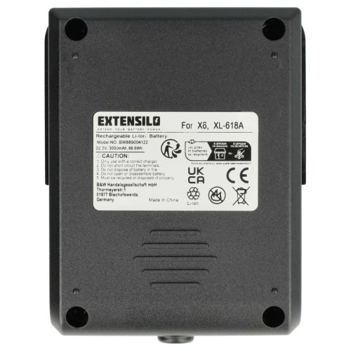 VHBW Staubsauger Akku Moosoo XL-618A - 3000 mAh 22,2 V Li-Ion